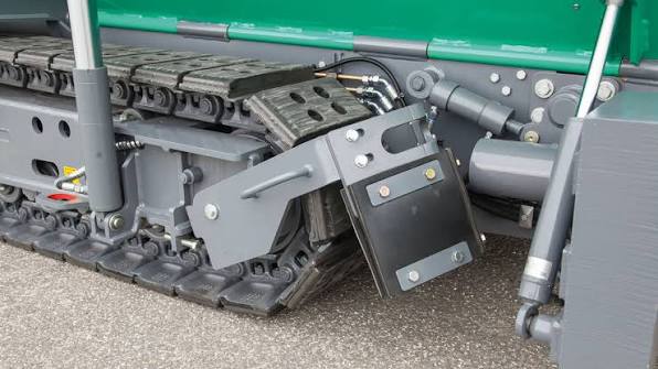 Installed crawler track system detail